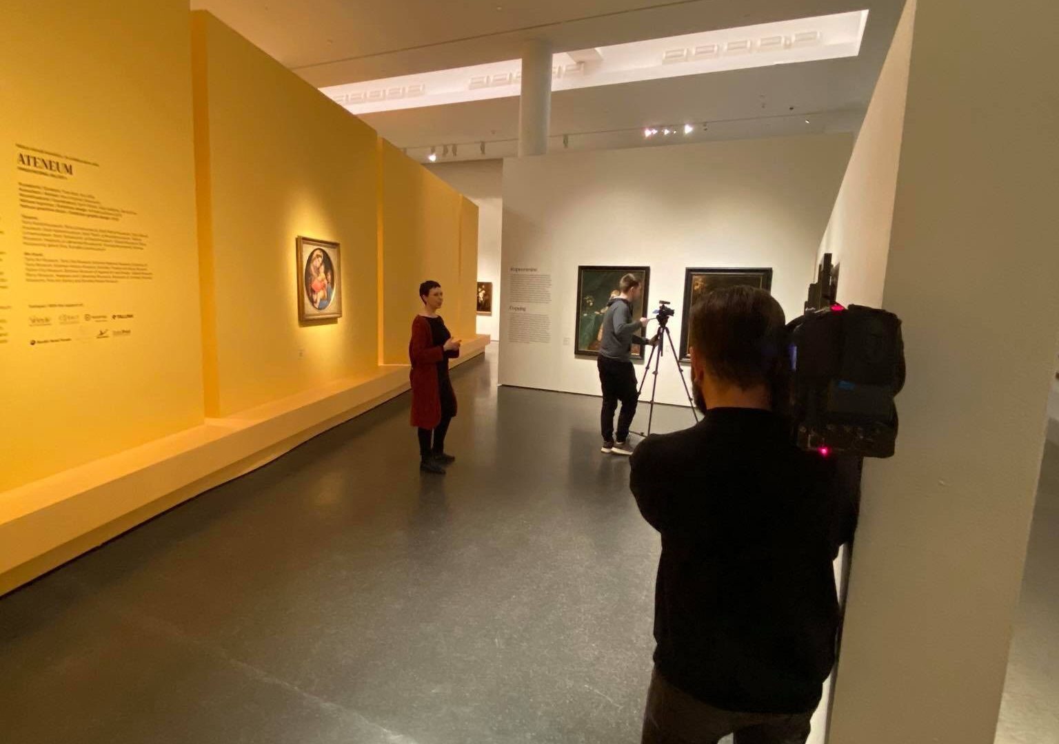 Kaader Kumu kunstimuuseumi veebituuri „Eneseloomine“ filmimisest. Foto: Division